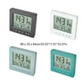 thumbnail image 3 of BrowQuartz High-definition Alarm Clock Portable Backlight Watch Table LED Clocks Thermometer Humidity Multifunction Desktop Clocks Gray, 3 of 6