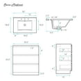thumbnail image 2 of Liberte 30" Freestanding Bathroom Vanity in Black Oak with Black 3-Hole Widespread Sink Top, 2 of 6