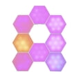 thumbnail image 2 of TFixol 6PCS RGB Hexagon Wall Lights White BT Connected LED Ambient Lighting, 2 of 9