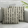 thumbnail image 3 of Nawypu  Boho Pillow Covers Bohemian Ethnic Black Geometric Herringbone Print Decorative Throw Pillows Outdoor Pillowcase Square Farmhouse Cushion Case Decor for Couch Sofa Bed, 3 of 5