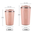 thumbnail image 2 of Aquaphile Double Walled Stainless Steel Insulated Coffee Travel Coffee Mug, Light Pink 17 Oz, 2 of 7