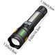 thumbnail image 3 of Fiudx Linterna de Alta Luminosidad, Luz Exterior Multifunción, Impermeable y con Enfoque Telescópico, Carga Móvil de Emergencia, Carga Rápida Tipo C, Resistente a Todo Tipo de Condiciones, Tamaño 18, 3 of 6