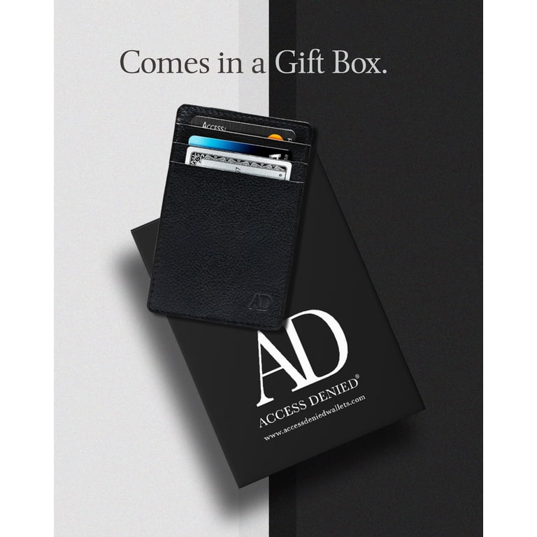 Access Denied Slim Minimalist Genuine Leather Wallet photo 5