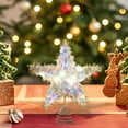 thumbnail image 5 of Christmas Star Tree Topper 7.87 Inch with LED Lights Battery Operated Glittering Hollow Out Design for Xmas Tree Decorations Home Party Festive Holiday Ornament Shimmering Decor(Battery Not Included), 5 of 5