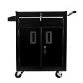 thumbnail image 2 of Storage Cabinet Tool Cart with 1 Drawer and Lockable Door, Four Wheels, Black Color, EVA Cushion,Industrial Service Utility Tool Cart for Mechanics, Garage, Workshop, 2 of 13