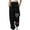 Black, variant on QUINDOS Taper Womens Pants Casual Long High Waisted Sweatpants Drawstring Loose Pants with Pockets