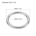 thumbnail image 2 of 20mmx26mm Dia 304 Stainless Steel O Ring Seamless Welded O-Ring for DIY 10 Pack, 2 of 5
