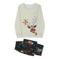 thumbnail image 4 of Elippeo Christmas Family Pajamas Matching Set Santa Claus Print Long Sleeve Tops and Elk Print Pants Sleepwear, 4 of 10