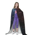 thumbnail image 4 of Honeii Red And White Flame Fox Print Poncho Cape, Cloak Coat, Snuggly Hooded Wearable Blanket, Hooded Cape For Teenagers,Halloween Costumes-Large, 4 of 7