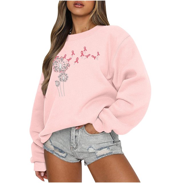 2023 Chandail à Capuchon Surdimensionné pour Femmes Mode Décontractée Manches Longues Col Rond Imprimé Chandail en Molleton Dames Hauts Blouse Costumes Halloween/noël 50 % de Rabais Liquidation