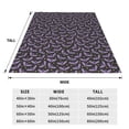 thumbnail image 3 of Pofeuu Bat Purple Print Ultra-Soft Micro Fleece Blanket,for Bed Or Sofa,All Season Throw Blankets Flannel Blanket-60"x50", 3 of 7