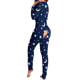 thumbnail image 3 of Pijama sexy para mujer, mono con botones en la parte delantera y trasera, con solapa en el trasero, ropa de dormir con botones para Halloween, 3 of 5