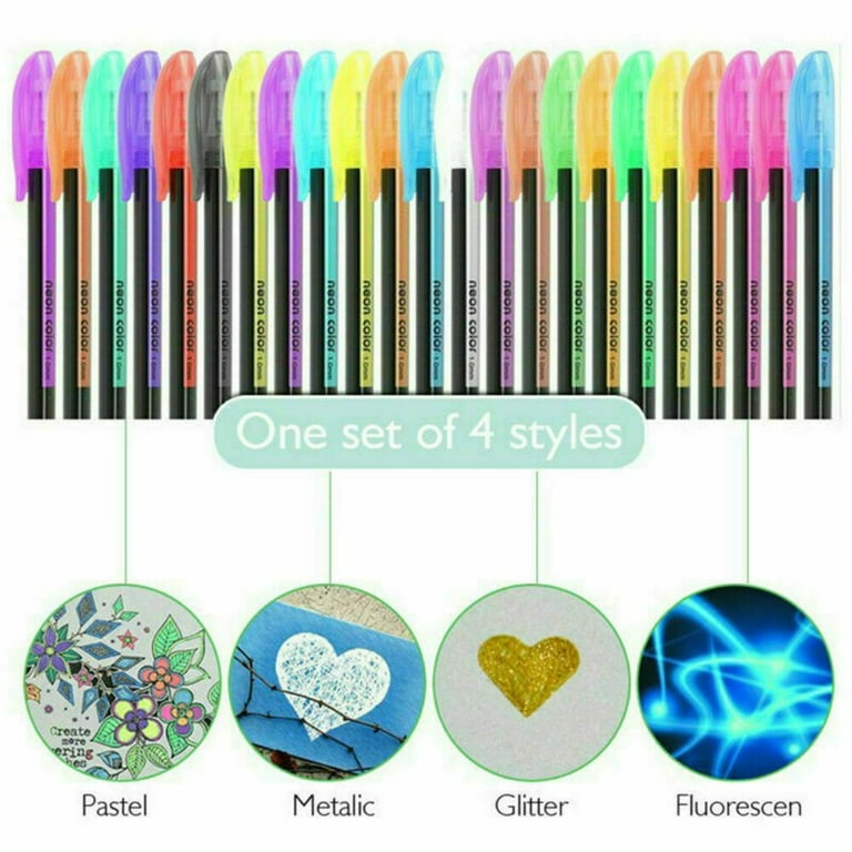 Gel Pen Set Color Pens Fine Point Art Markers 12 Types, 18 Types, 48 Types,  60 Types Unique, Colors Suitable for Adult Coloring Books Children's  Graffiti Scrapbooking Painting Writing Sketching Highlighters, Gelmushta