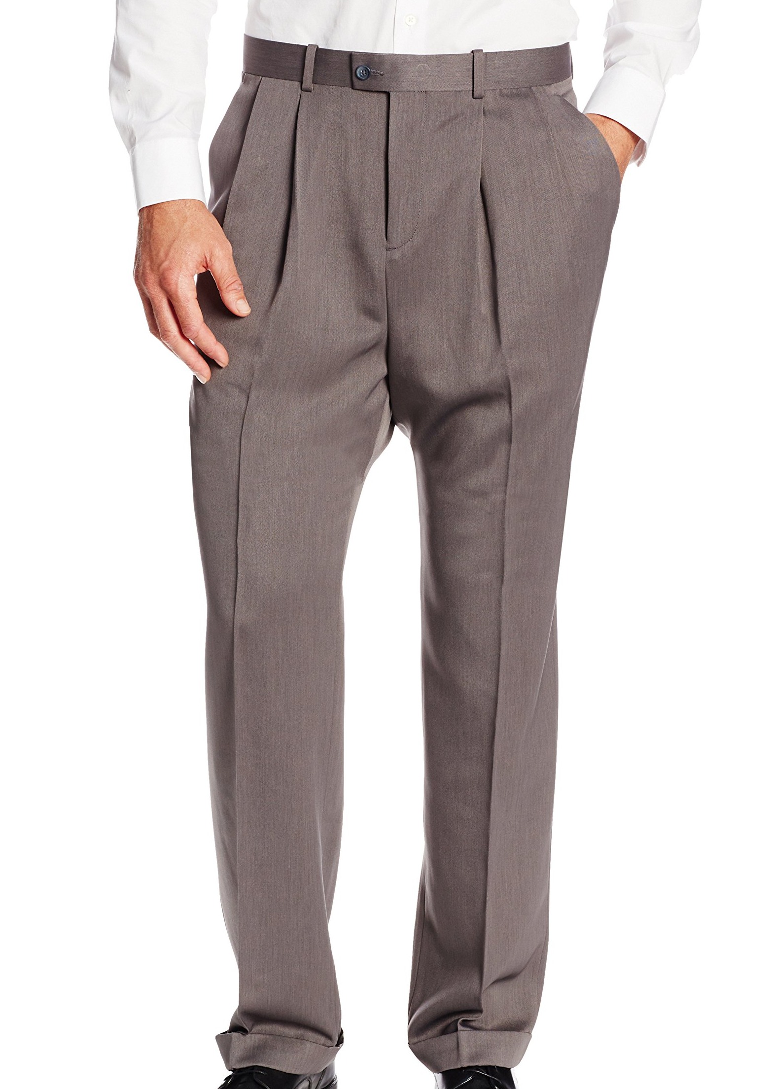 Perry Ellis Perry Ellis NEW Gray Heather Mens Size 34x36 Dress Double