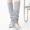 thumbnail image 6 of Sparkling Sequined Patchwork Ribbed Knit Boot Cuff Vintage Stretch Long Leg Warmers Leg Cover for Women Party Dance, 6 of 9