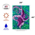 thumbnail image 2 of Toland Home Garden Purple Octopus Ocean Octopus Flag Double Sided 28x40 Inch, 2 of 5