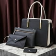 thumbnail image 2 of Women Fashion Handbags Wallet Tote Bag Color Matching Shoulder Bag Top Handle Satchel Purse Set 4pcs, 2 of 6