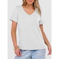 thumbnail image 5 of ANRABESS Womens Short Sleeve Tops Casual V Neck Wrinkle - Free Basic T Shirts Summer Cute Tee 2026 Spring Fashion Clothes White Medium, 5 of 7