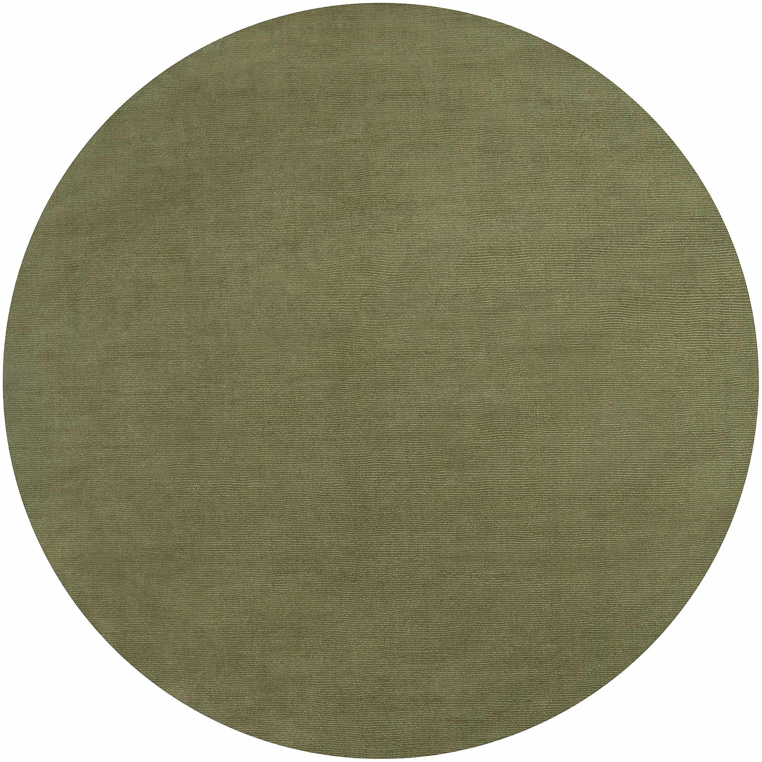 Brockton Solid Wool Modern Farmhouse Round Area Rug Suitable for