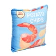 thumbnail image 4 of Juguete de peluche para perro con forma de papas fritas, con sonido incorporado, resistente a mordeduras, con bolsa de snack chirriante, para cachorro, camarones frescos azules, 4 of 14