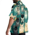 thumbnail image 3 of Tmall Men's Short Sleeve Beach Shirts Button Down Poplin Casual Printed Summer Unisex, 3 of 6