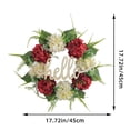thumbnail image 2 of KYAIGUO Spring Wreath for Front Door,Summer Front Door Wreaths for All Seasons Handmade Hydrangea Wreath Hello Wreath Farmhouse Wreath Grapevine Wreath 17.72inch, 2 of 6
