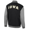 thumbnail image 3 of Men's Colosseum Black Iowa Hawkeyes Ambi-Turner Full-Zip Varsity Jacket, 3 of 3