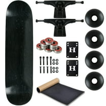 Moose Complete Skateboard Stain Black 8.25" With Black Trucks and Black Wheels
