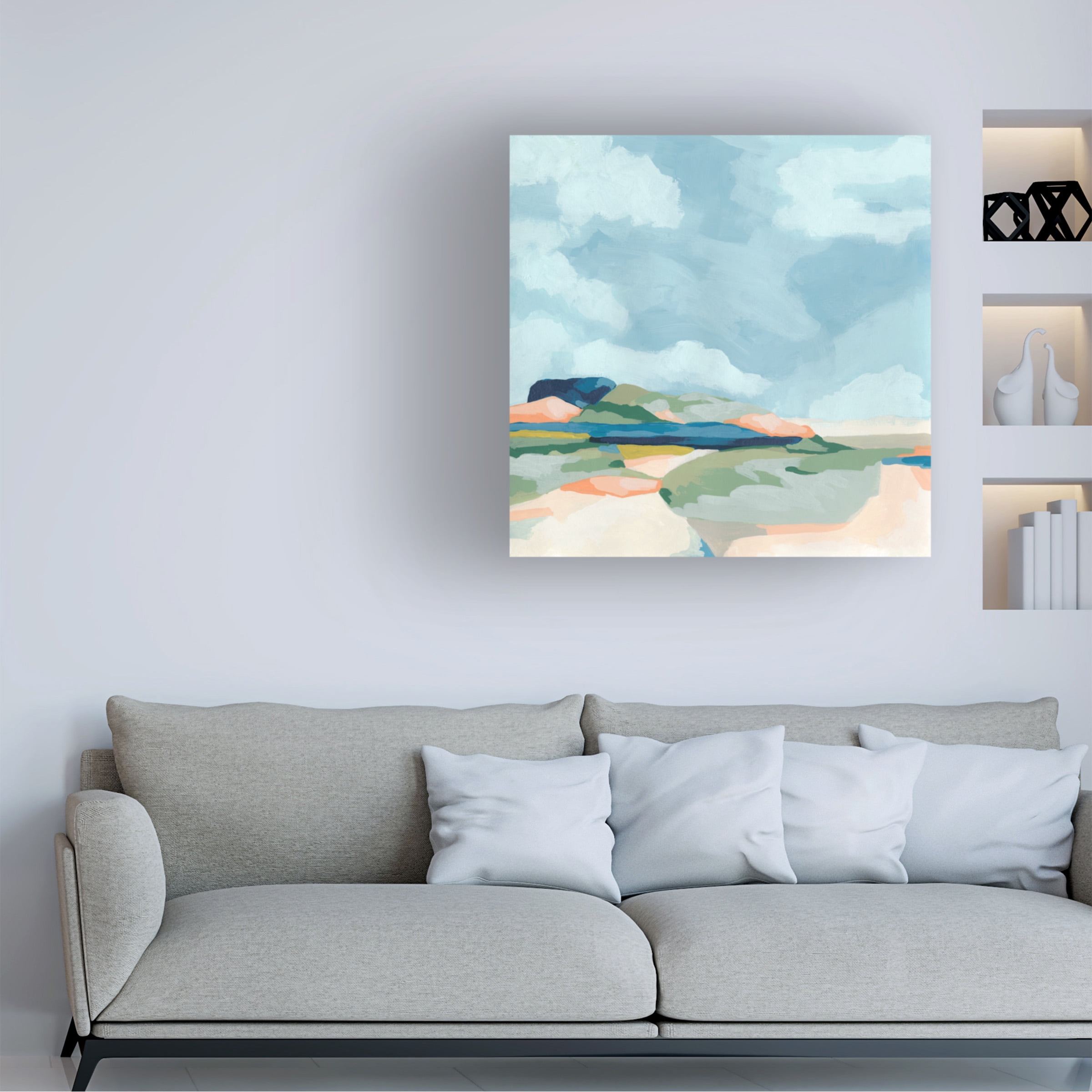 June Erica Vess 'Valley Vista I' Canvas Art