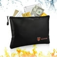 thumbnail image 4 of Fireproof Document Bags, 3 Size Waterproof and Fireproof Cash Money Bag, Safe Storage Pouch Envelope Bag Fireproof Safe Storage Pouch Organizer with Zipper for Document Holder,File,Cash and Tablet, 4 of 5