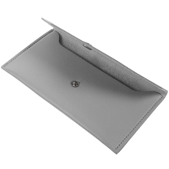 YOSADIER 1Set Small Change Purse Light Grey PU Minimalist Design Holds Cash Accessory for Women