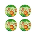 thumbnail image 2 of Balery 4 Pcs African Animals In The Jungleleather Coasters Set, Drink Table Cup Coasters For Living Room Kitchen Coffee Decor, 2 of 9