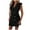 Black Womens Summer Dress, variant on USSUMA Ruffle Sleeve V Neck Mini Summer Dresses for Women 2022 Solid Color Buttons Sundresses for Women Beach Lapel Business Work Bodycon Short Plus Size Women's Dresses Wedding Guest