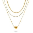thumbnail image 1 of JeenMata - Pqt Regalo 3 Pzas Colgante Collar Corazón Mujer, Joyería Cadena Nudo, Gargantilla, Cadena Serpiente, Eslabón Curvo, Collar Capas Moderno, Juego Regalo Collar Ajustable Mujer, 1 of 6