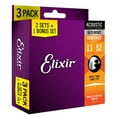 thumbnail image 2 of Elixir NANOWEB 80/20 Bronze 3-Pack — 16538X Custom Light 11-52 (11027), 2 of 3
