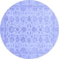 thumbnail image 1 of Ahgly Company Indoor Round Oriental Blue Traditional Area Rugs, 3' Round, 1 of 4