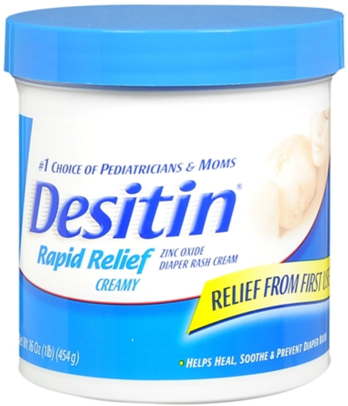 DESITIN Rapid Relief Diaper Rash Cream 16 oz (Pack of 2)