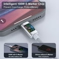 thumbnail image 5 of BENFEI USB C fast charging cable (100W 3.3ft), aluminum shell usb-c cable for iPhone 15/15Pro/15Plus/15Pro Max MacBook Pro/iPad Pro 2023, iPad Air 4,Samsung Galaxy S23+/S23, 5 of 8