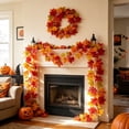 thumbnail image 6 of AYktou Fall Garland Maple Leaf Decorations, 5.6Ft Autumn Foliage Artificial Maple Leaves Hanging Vine Thanksgiving Garland Fall Leaves Garland Decor for Festival Home Fireplace Door Indoor Outdoor, 6 of 8