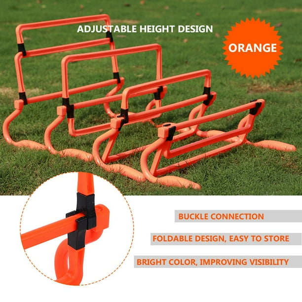 Tebru 5pcs Football Soccer Training Adjustable Hurdles Agility Speed Training Equipment Orange Soccer Training Aids Football Training Tool Walmart Com Walmart Com
