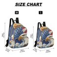 thumbnail image 3 of JIALIOU Mini Backpack Purse for Women Quilted Casual Daypack Small Travel Shoulder Bag, American Flag and Eagle, 3 of 7