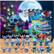 Wlhong Cartoon Stitch Advent Calendar 2023, Christmas Gift with 24 Surprise Toys - Christmas Countdown Advent Calendar for Kids Family