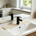 thumbnail image 6 of Topukaiba Silicone Sink Mat for Kitchen Faucet, Narrow Splash Guard Behind Faucet, Self Draining Countertop Protector, Easy to Clean for Kitchen Bathroom Vanity Sink Area,17.7"x4.2",Beige, 6 of 6