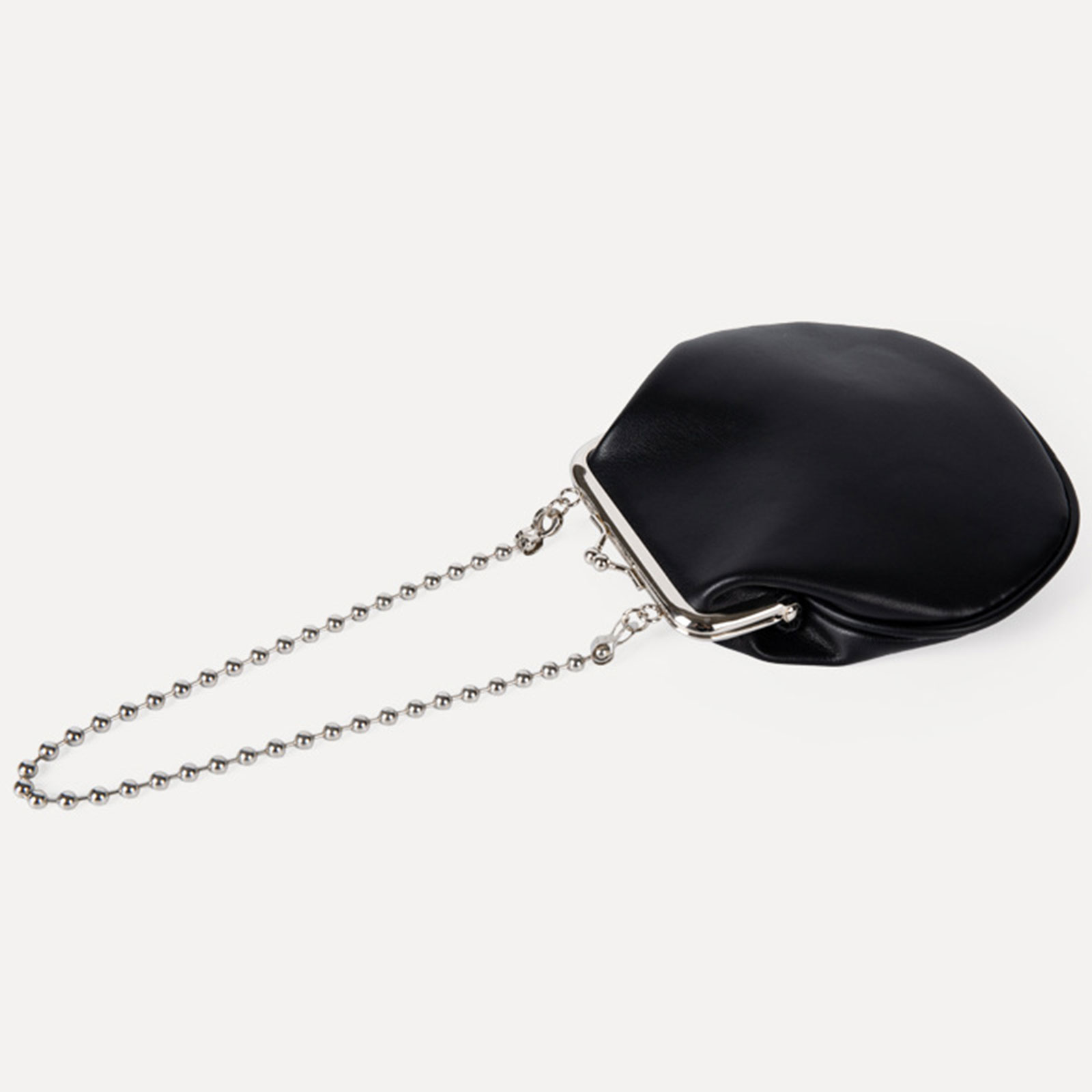 Trendy PU Leather Chain Strap Shoulder Purse Compact Evening Bag With Kiss Lock Closure For Stylish Party Handbag