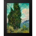 thumbnail image 2 of Van Gogh, Vincent 12x14 Black Modern Framed Museum Art Print Titled - Cypresses I, 2 of 5