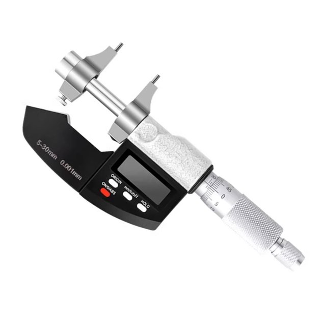 Electronic Outside Micrometer Carbide Tip Measure Tools Caliper Gauge 0-25mm Digital Micromaster Micrometer ,Easy to Use