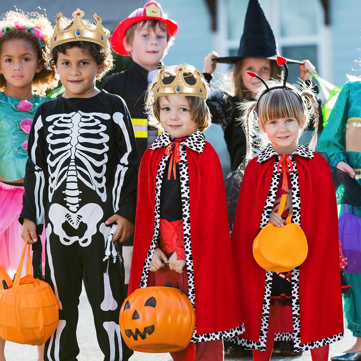 King Costume Set for Kids, Royal Crown and King Cape Prince 