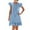 Sky Blue, variant on LOVZFMLL Summer Dresses for Women 2025 V Neck Cap Sleeve Ruffle Hem Smock Short Dress Casual Loose Solid Beach Sundress Wine XL