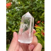 Premium Clear Quartz Obelisk, Standing Polished Clear Quartz Point (0.5-1 oz)