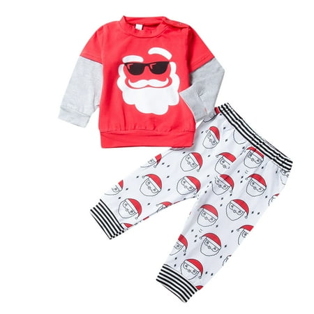 

Ozmmyan Christmas Toddler Clothes Toddler Kids Baby Girls Christmas Cartoon Tops+Lovely Pants Set on Clearance